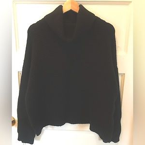 Dylan Gray cowl neck super cosy sweater. Black.